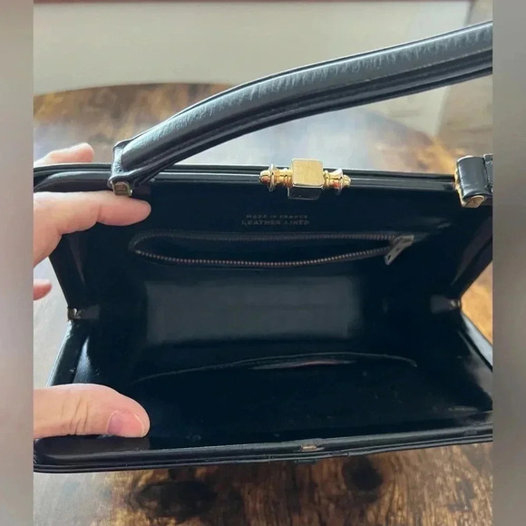 VINTAGE: ladies Made in France satchel handbag - Picture 5 of 16